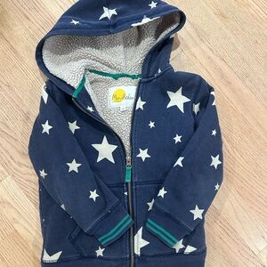 Mini Boden Starry Night Hoodie - Navy and White